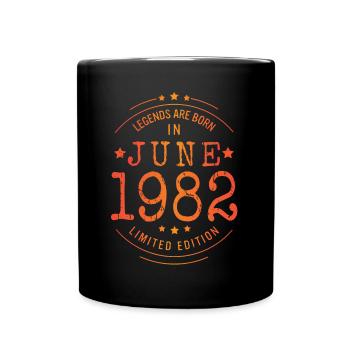 Anniversaire Juin 1982 Edition Limitée Millésime - Mug uni - noir - Devant