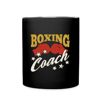 Boxing Coach Boxing Gloves Cool Boxing Coach Gift - Full Colour Mug - black - Front
