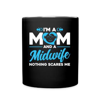 Geburtshelfer Hebamme Doula Geschenk - Tasse einfarbig - Schwarz - Vorne