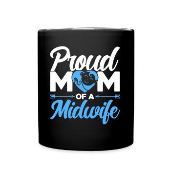 Sage-femme LD Travail Obstétricien Cadeau - Mug uni - noir - Devant