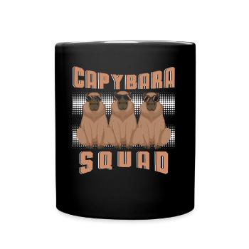 Capybara Nagetier Animal Squad - Tasse einfarbig - Schwarz - Vorne