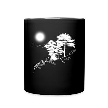 Outdoor Natur Wald Vögel Sonne - Tasse einfarbig - Schwarz - Vorne