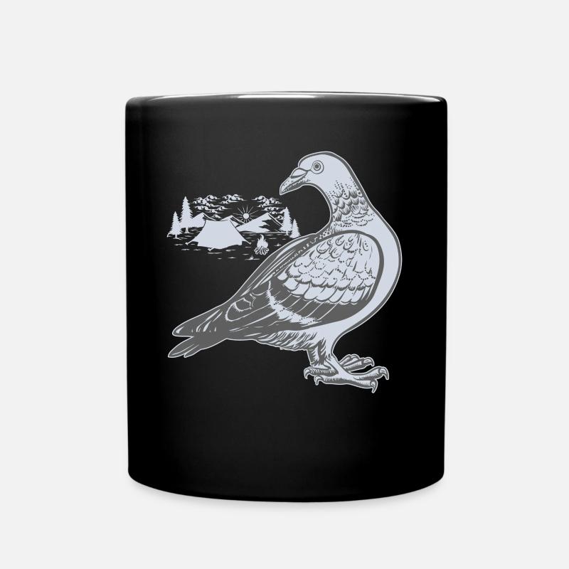 Taube Tauben Taubenzüchter - Tasse einfarbig - Schwarz