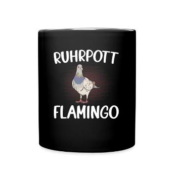 Taubenzüchter Brieftauben Geschenk - Tasse einfarbig - Schwarz - Vorne