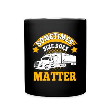 Trucker Can Deal With Big Things Truck Driver Gift - Tasse einfarbig - Schwarz - Vorne