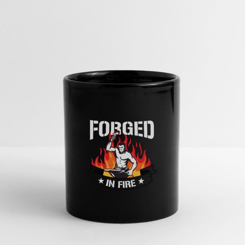 Blacksmithing Forged In Fire Forging Gift Idea Tasse einfarbig
