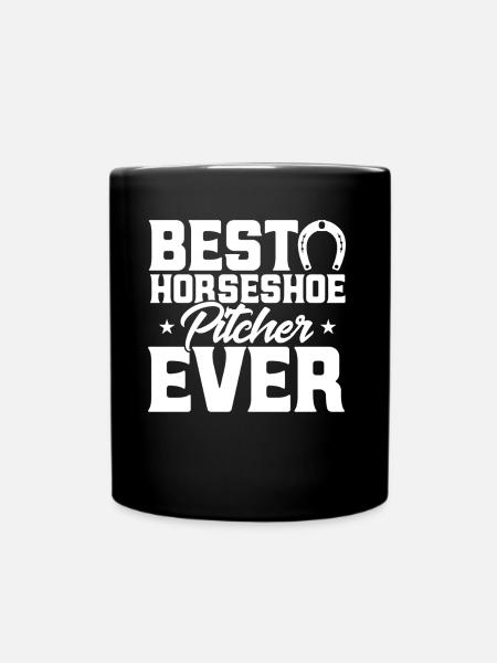 Jeu de lancer de fer à cheval Lancer de fer à cheval Lancer de fer à cheval Lancer de fer à cheval - Mug uni - noir