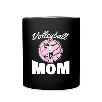 Volleyball-mama Für Volleyball-sportfan - Tasse einfarbig - Schwarz - Vorne