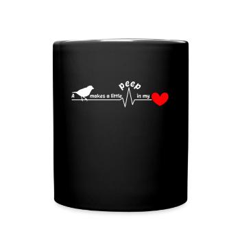 Ornithologist Bird Makes A Piep In My Heart Beart - Tasse einfarbig - Schwarz - Vorne