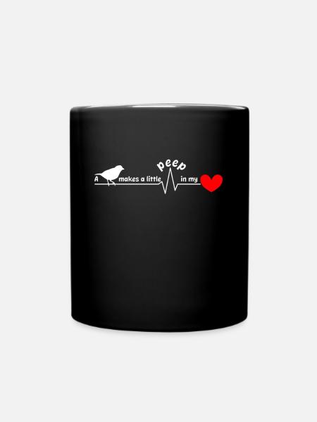 Ornithologist Bird Makes A Piep In My Heart Beart - Tasse einfarbig - Schwarz