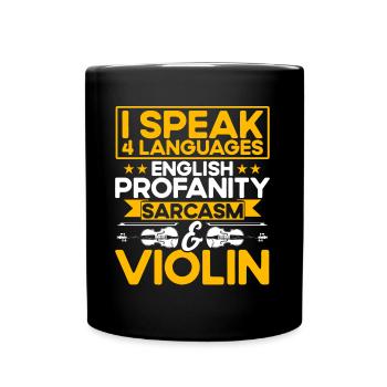 Violinist Orchestra Violin Play Gift - Full Colour Mug - black - Front