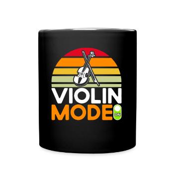 Violin Playing Violinist Orchestra Gift - Full Colour Mug - black - Front