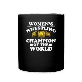 Frauen Wrestling Champion Wrestler Geschenk - Tasse einfarbig - Schwarz - Vorne