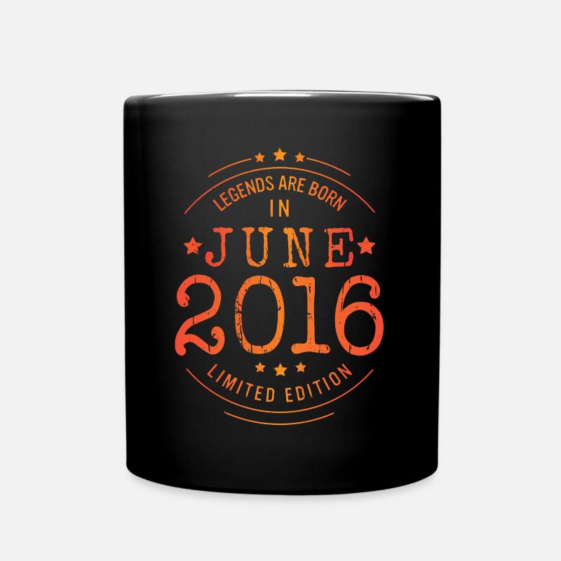 Geburtstag Juni 2016 Limited Edition Vintage - Tasse einfarbig - Schwarz
