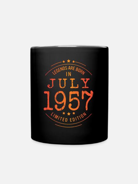 Geburtstag Juli 1957 Limited Edition Vintage - Tasse einfarbig - Schwarz