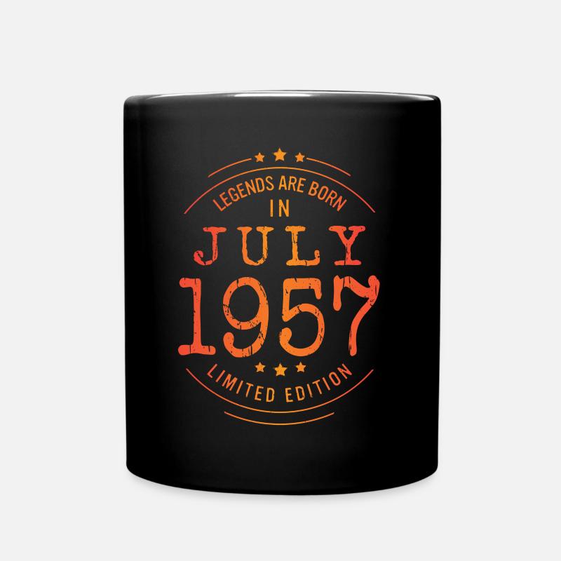 Geburtstag Juli 1957 Limited Edition Vintage - Tasse einfarbig - Schwarz