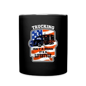 N’ayez pas peur Trucker Driver est là pour les camionneurs - Mug uni - noir - Devant