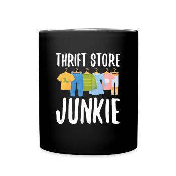 Second-hand shop fan - Full Colour Mug - black - Front