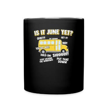 Busfahrer Ferien Schulbus Buslenker Autobusfahrer - Tasse einfarbig - Schwarz - Vorne