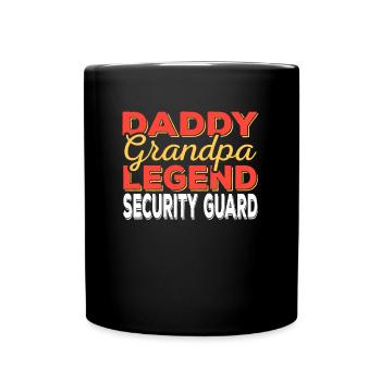 Papa Grandpa Legend Security Guard - Full Colour Mug - black - Front
