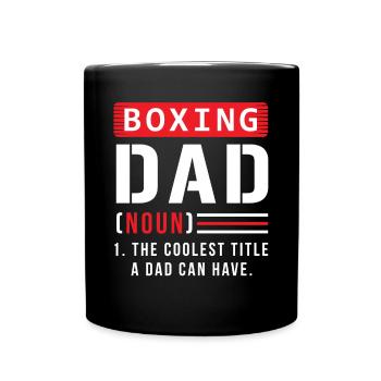 Boxer Papa Vater Spruch - Tasse einfarbig - Schwarz - Vorne