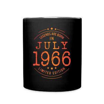Birthday July 1966 Limited Edition Vintage - Full Colour Mug - black - Front