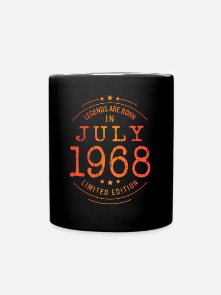 Geburtstag Juli 1968 Limited Edition Vintage - Tasse einfarbig - Schwarz