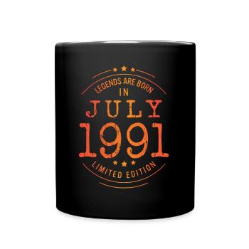 Anniversaire Juillet 1991 Edition Limitée Millésime - Mug uni - noir - Devant