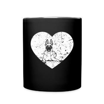 Belgischer Schäferhund - Tasse einfarbig - Schwarz - Vorne