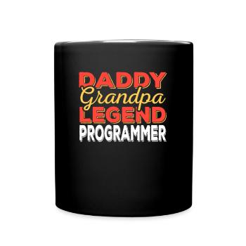 Papa Grandpa Legend Programmer - Full Colour Mug - black - Front