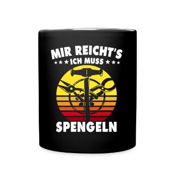 Spengler Bauspengler Spengeln Karrosseriespengler - Tasse einfarbig - Schwarz - Vorne