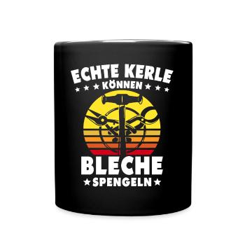 Spengler Bauspengler Spengeln Karrosseriespengler - Tasse einfarbig - Schwarz - Vorne