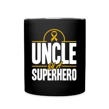 Survivant du ruban jaune d’un cancer infantile - Mug uni - noir - Devant