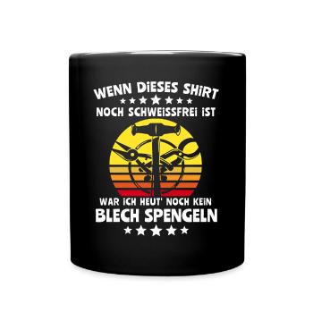 Spengler Bauspengler Karrosseriespengler - Tasse einfarbig - Schwarz - Vorne