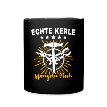 Spengler Bauspengler Karrosseriespengler - Tasse einfarbig - Schwarz - Vorne