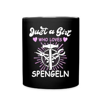 Spenglerin Bauspenglerin Karrosseriespenglerin - Tasse einfarbig - Schwarz - Vorne