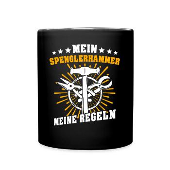 Spengler Bauspengler Spengeln Karrosseriespengler - Tasse einfarbig - Schwarz - Vorne