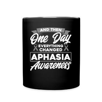 Aphasie Soutien Aphasie Combattant Aphasie Bewu - Mug uni - noir - Devant