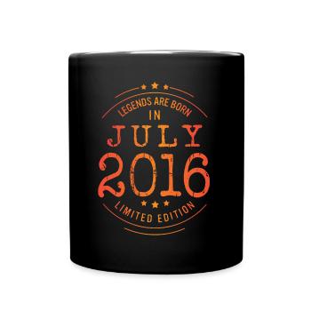 Birthday July 2016 Limited Edition Vintage - Full Colour Mug - black - Front