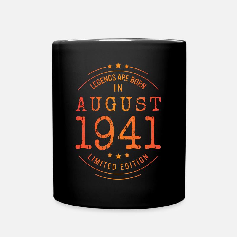 Anniversaire août 1941 Edition Limitée Millésime - Mug uni - noir