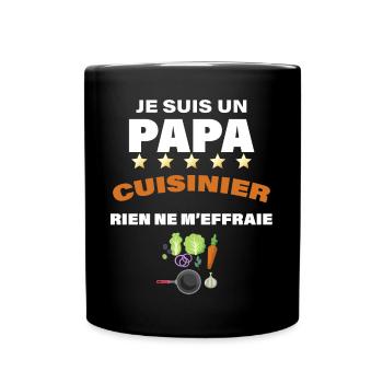 Papa Cuisinier Cadeau Humour - Mug uni - noir - Devant