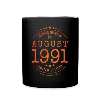 Anniversaire Août 1991 Edition Limitée Millésime - Mug uni - noir - Devant