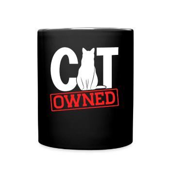 Chats amoureux chats parents chats dictons - Mug uni - noir - Devant