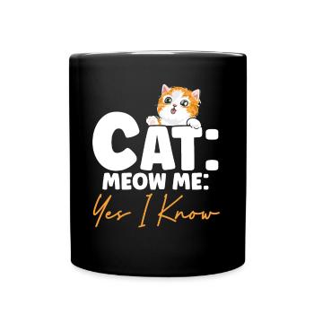 Katzen Sprüche Katze Katzen Liebhaber Geschenk - Tasse einfarbig - Schwarz - Vorne