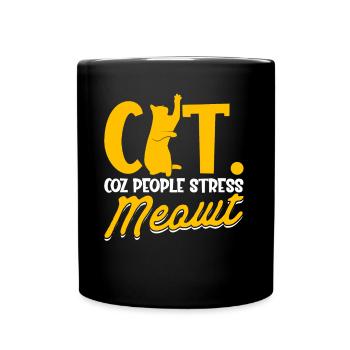 Chat Parents Chat Chats Dictons Cadeau - Mug uni - noir - Devant
