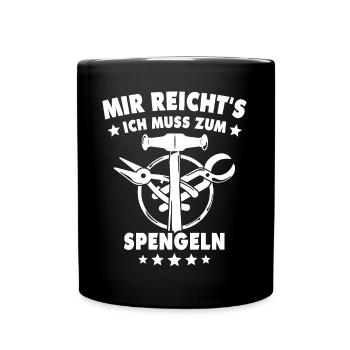 Spengler Bauspengler Karrosseriespengler - Tasse einfarbig - Schwarz - Vorne