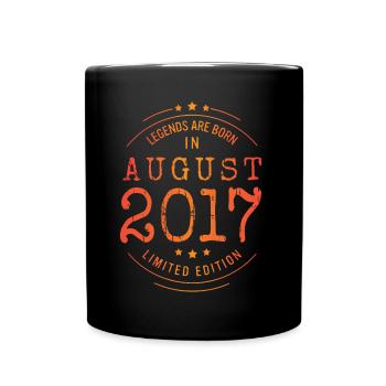 Birthday August 2017 Limited Edition Vintage - Full Colour Mug - black - Front