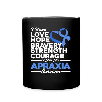 Apraxie Bewusstsein Apraxie Überlebender Blaue - Tasse einfarbig - Schwarz - Vorne