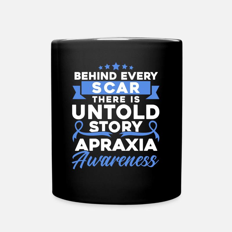 Apraxia Fighter Apraxia Survivor Apraxia Under - Full Colour Mug - black