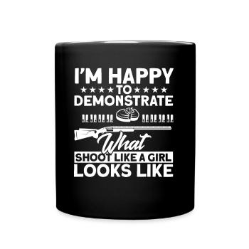 Clay Pigeon Shooting Falling Shooting Clay Pigeon Shooting - Full Colour Mug - black - Front